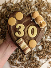 Load image into Gallery viewer, Customised Age Brownie Heart Cake
